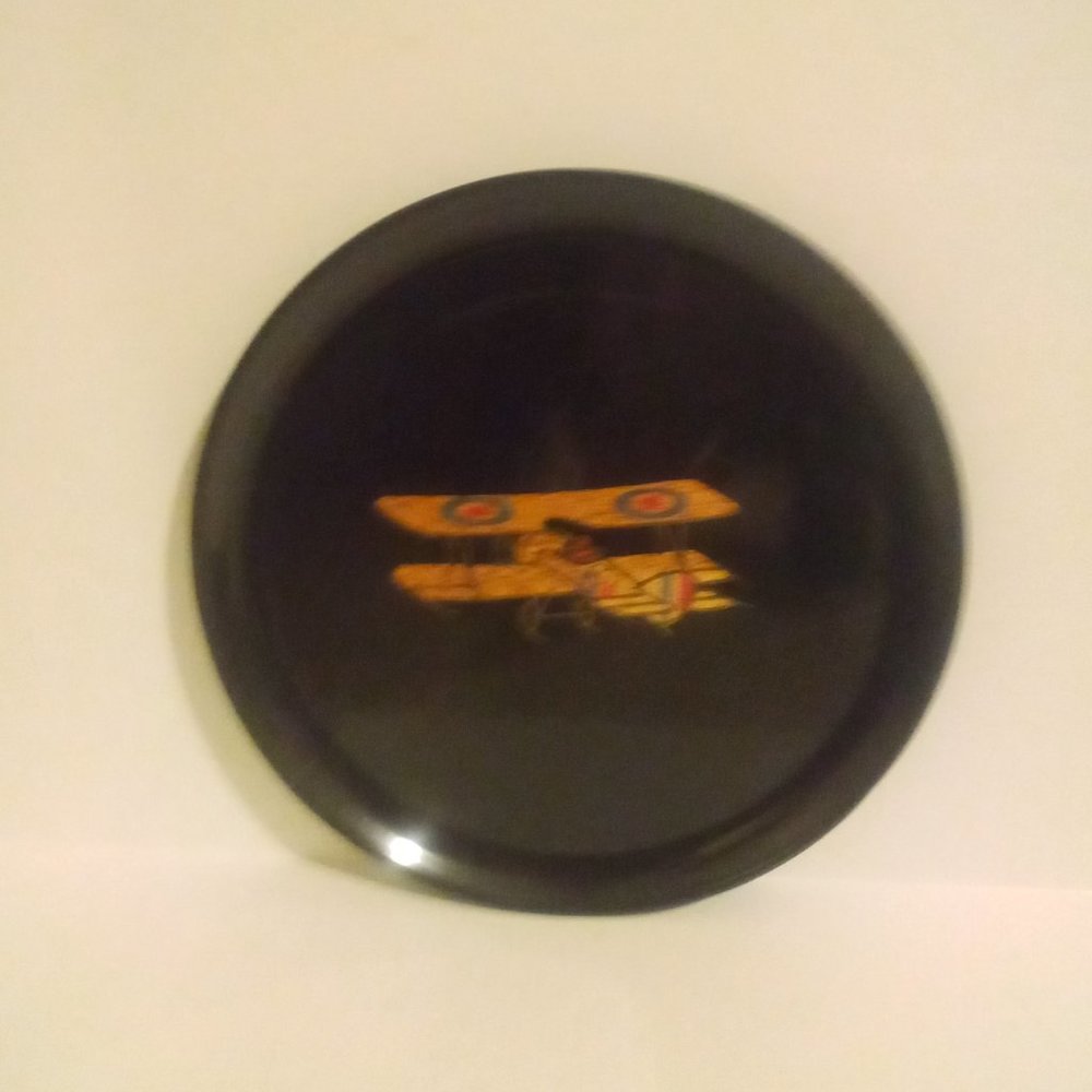 Vintage Mid-Century Modern Couroc Alcohol Proof  ServingTray Bi-Plane